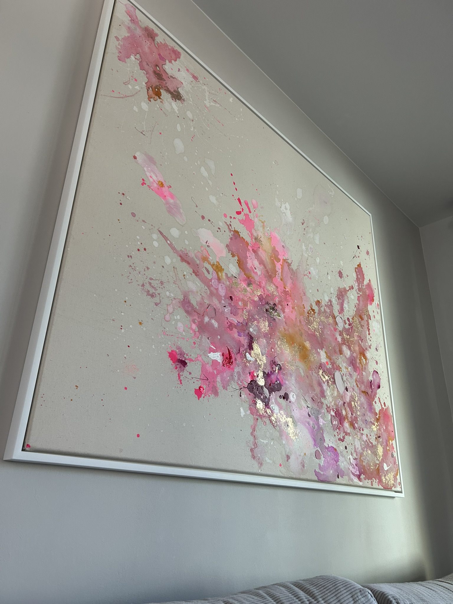 Pure, 2025, Acryl und Gold auf roher Baumwollleinwand, Ansicht 8